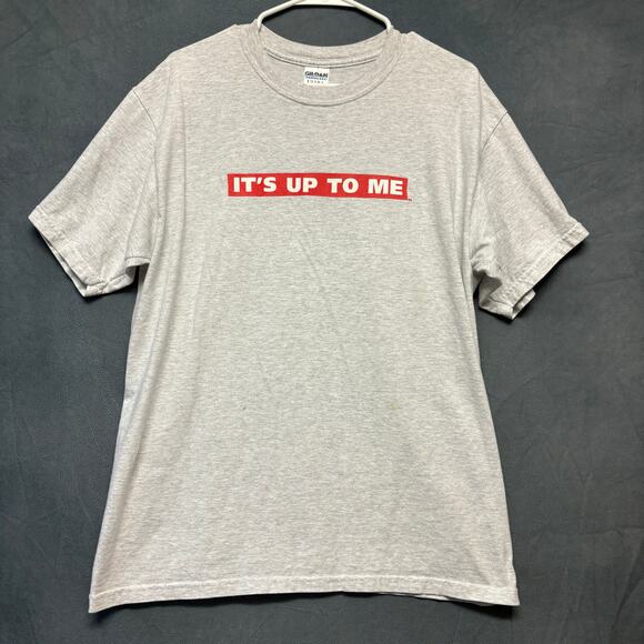 It's Up To Me. Org Shirt Double Sided Mens Large Graphic Print Short Sleeve - Picture 1 of 9